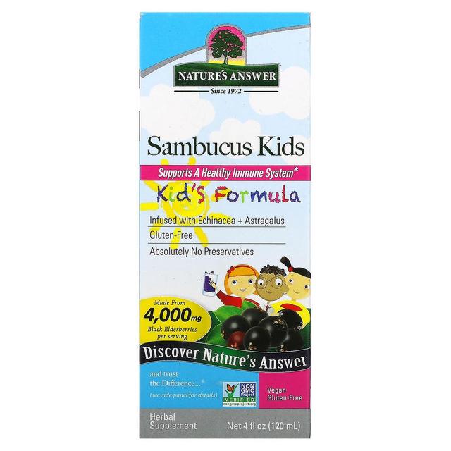 Nature's Answer, Sambucus Kid's Formula, 4 000 mg, 4 fl oz (120 ml) on Productcaster.