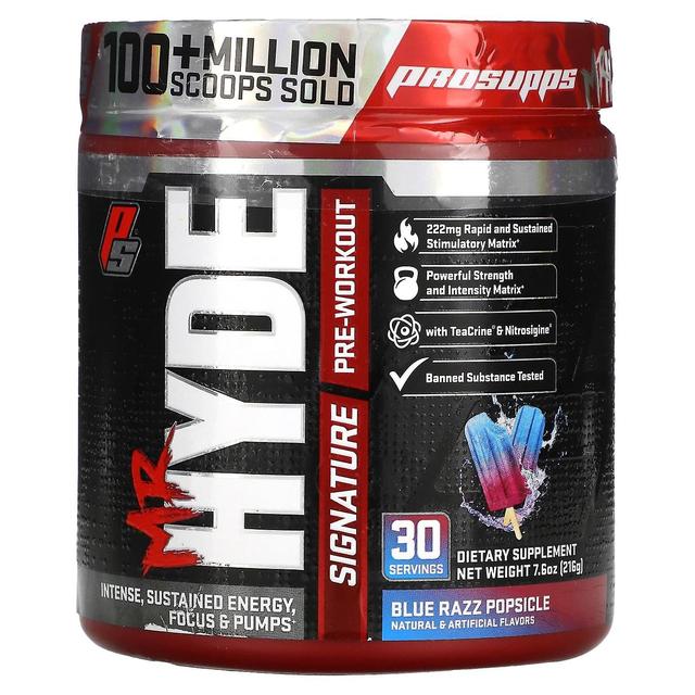 ProSupps, Mr. Hyde, Signature Pre Workout, Blue Razz Popsicle, 7.6 oz (216 g) on Productcaster.