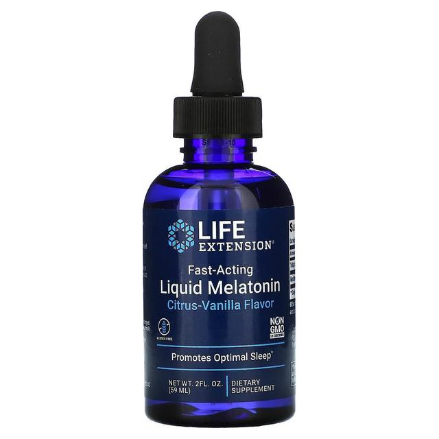 Life Extension, Fast-Acting Liquid Melatonin, Citrus-Vanilla, 2 fl oz (59 ml) on Productcaster.