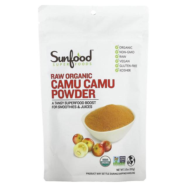 Sunfood Frutos de sol, Camu Camu Pó Orgânico Cru, 3,5 oz (100 g) on Productcaster.