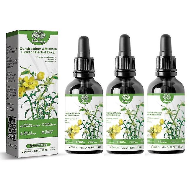 3pcs Dendrobium Mullein Extract - Puissant Lung Cleanse Goutte à base de plantes respiratoires on Productcaster.