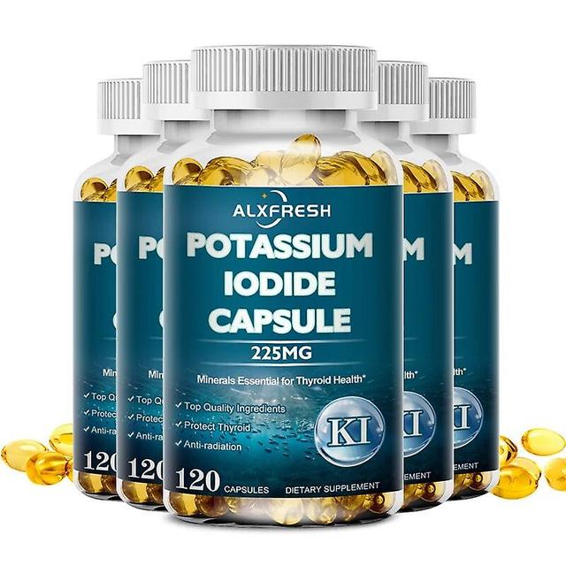 Eccpp 5x Potassium Iodide Supplement 225 Mg Dietary Thyroid Support Protectant Ki Iodine Tablets Vitamin Optimum Potassium 5X Bottle 120pcs on Productcaster.