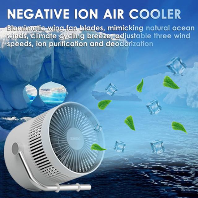 Flye USB Desktop Anion Purification Deodorization Cycle Pneumatic Supplement And Refrigerant Fan Flye244559 Multicolor Free Size on Productcaster.