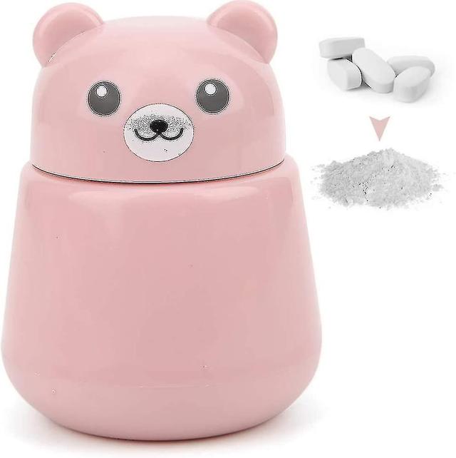 1pcs Pill Crusher Medicine Grinder Multiple Cute Bear Shape Crushes Pills Tablets(green) Pink on Productcaster.