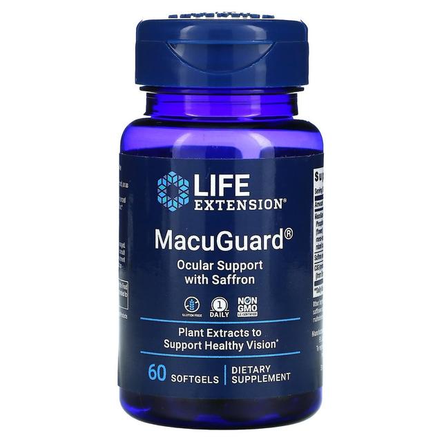 Life Extension Prolungamento della vita, MacuGuard, Supporto oculare con zafferano, 60 Softgels on Productcaster.