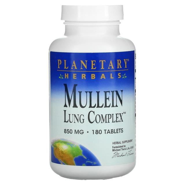 Planetary Herbals, Mullein, Lung Complex, 850 mg, 180 Tablets on Productcaster.