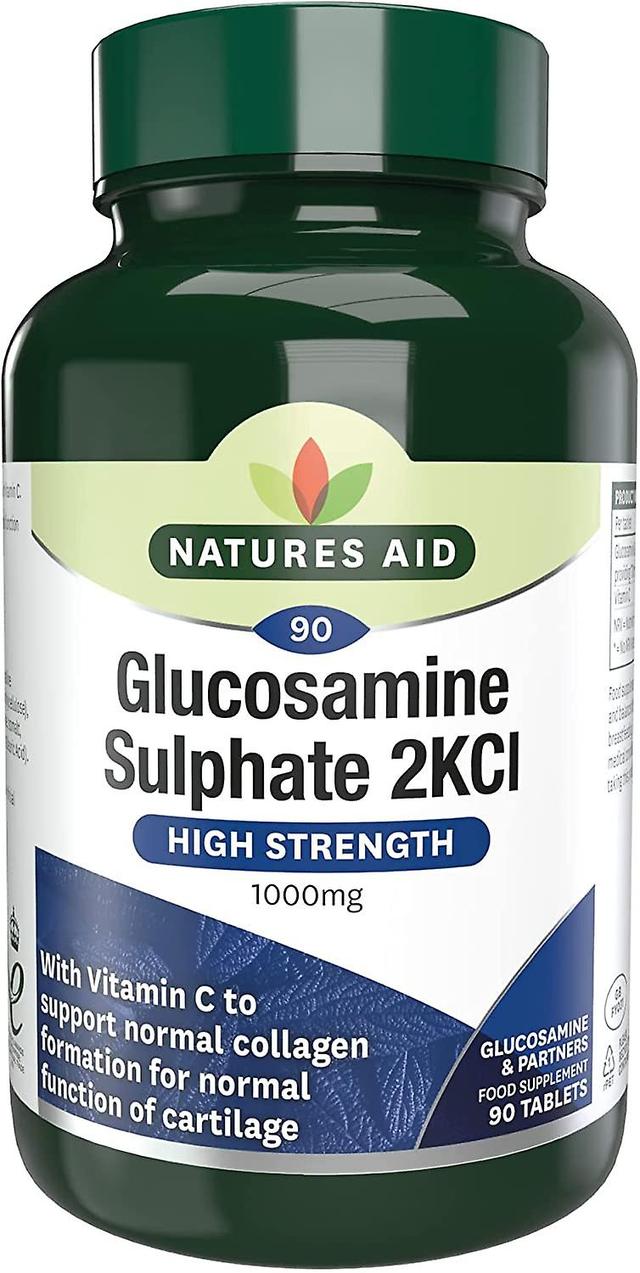 Natures Aid Glukosamiinisulfaatti 1000mg (C-vitamiinin kanssa) 90 välilehteä (parempi kuin 1/2 hinta!) on Productcaster.