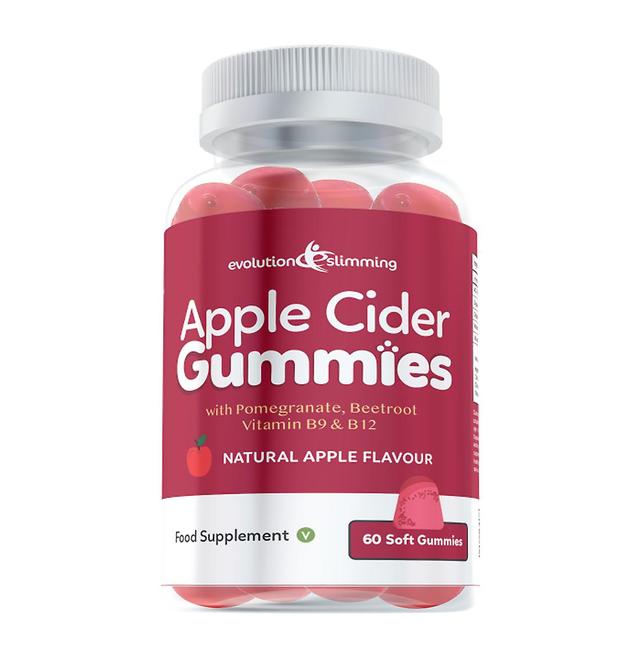 Æblecidereddike vingummier med MOR - Rødbeder, granatæble og vitamin B9/B12 - 60 vingummier - Apple Flavour - Gummy Vitamin - Evolution Slimming on Productcaster.