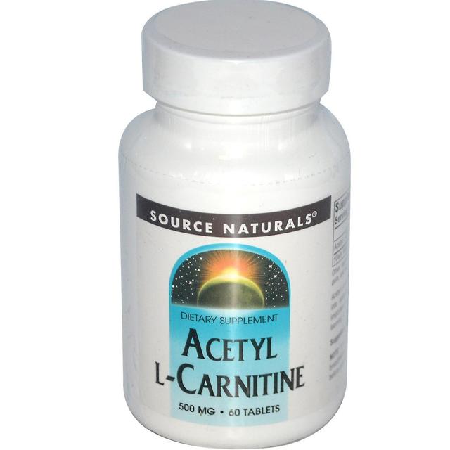 Source Naturals, Acetyl L-Carnitine, 500 mg, 60 Tablets on Productcaster.