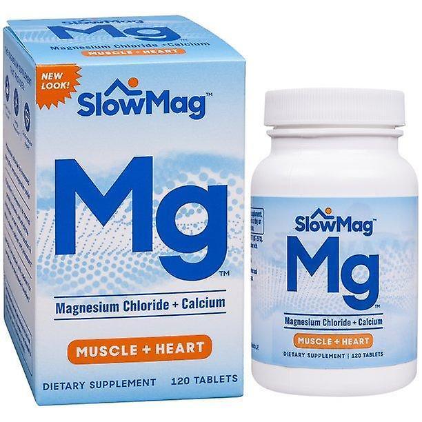 Slow-mag Slowmag mg muscle & heart magnesium chloride and calcium, 120 ct on Productcaster.