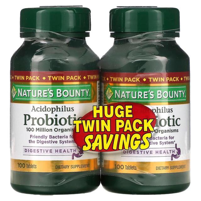 Natures Bounty Nature's Bounty, Acidophilus Probiotic, Twin Pack, 100 Tablets Each on Productcaster.