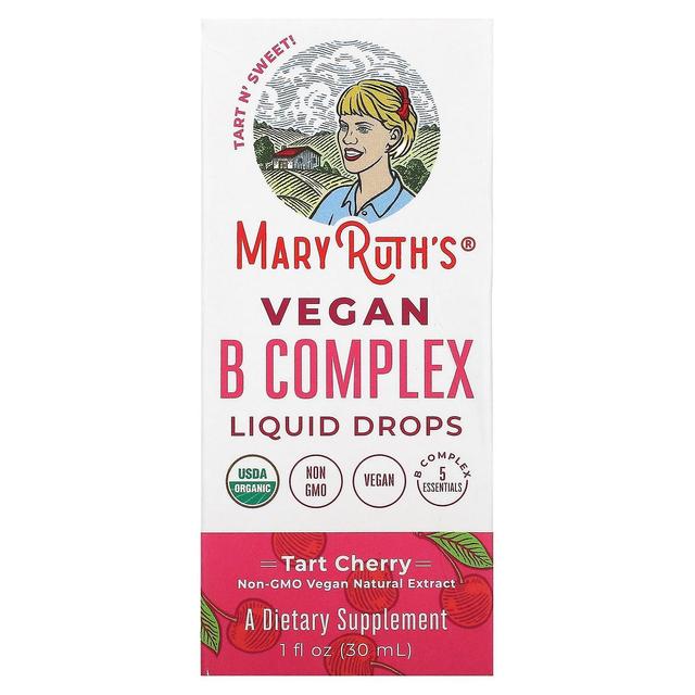 MaryRuth Organics, Vegan B Complex Liquid Drops, Tart Cherry, 1 fl oz (30 ml) on Productcaster.