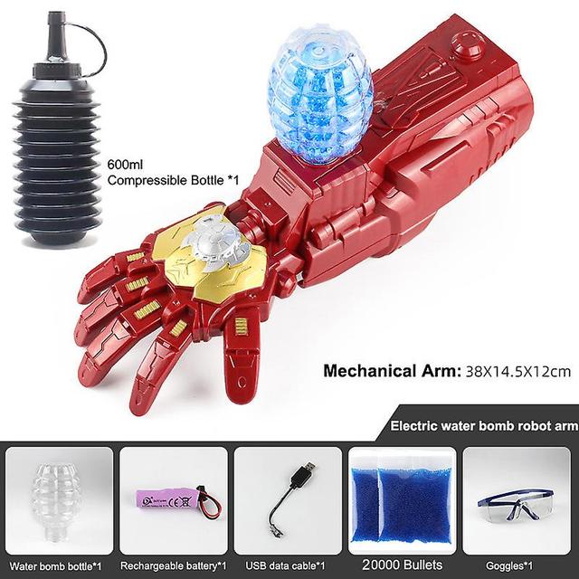 Muggyz Electric Mechanioal Combat Arm 2 Pack20000pcs Water Balls Beads7-8mm Gel Blaster Gun Splatter Wearable Toys Cosplay Weapon 20000pcs Blue Ammo on Productcaster.