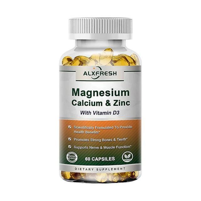 Visgaler 120pcs Calcium Magnesium Zinc Vitamin D3 For Promotes Bone&muscle&nervous System Health Cell Growth Increase Immunity Diet 1 Bottle on Productcaster.