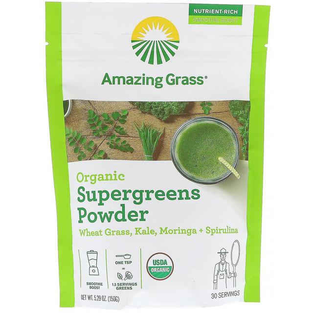 Amazing Grass, Organic SuperGreens Powder, 5.29 oz (150 g) on Productcaster.