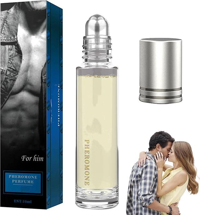 Fongwan 2pcs 10ml Pheromones Eau De Parfum For Woman Men, Roll-on Intimate Attractive Perfume Infused Pheromones Essential Oil Perfume blue on Productcaster.