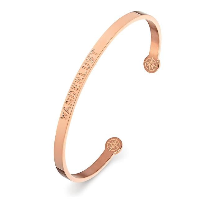 Kistanio - Pulsera grabada para mujer - Wanderlust - Ban-WAN-RG on Productcaster.