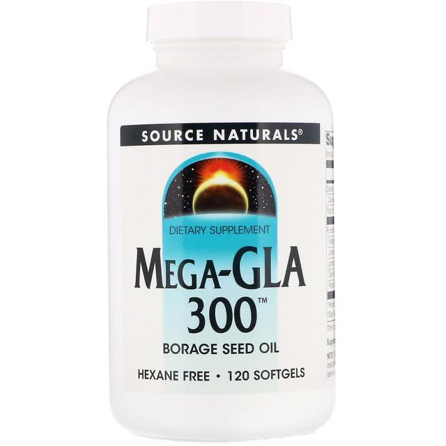 Source Naturals Bron Naturals, Mega-GLA 300, 120 Softgels on Productcaster.