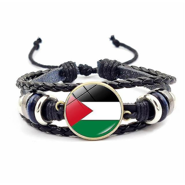 Náramok palestínskej vlajky, stojím s palestínskym náramkom, náramok zadarmo Palestína, nastaviteľný bledý on Productcaster.