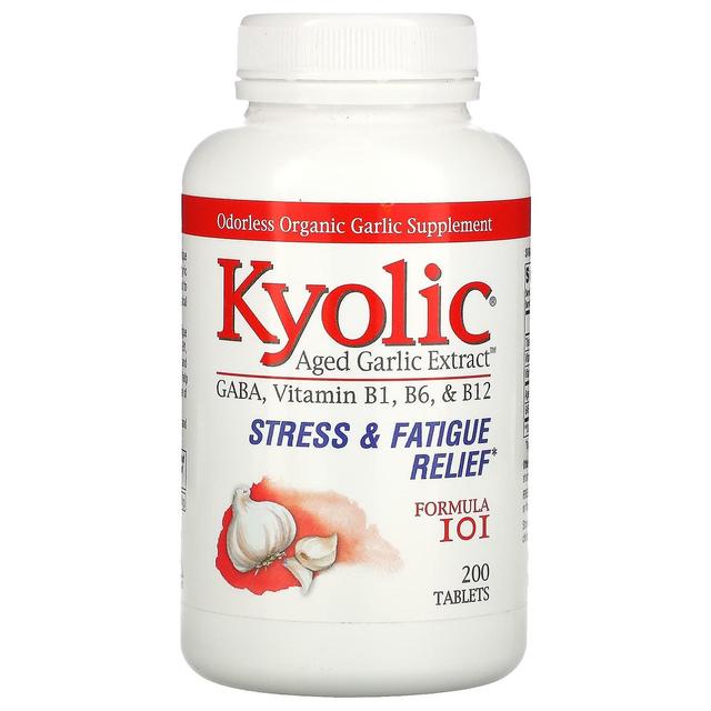 Kyolic, Åldern Vitlök Extrakt, Stress & Trötthet Relief, Formel 101, 200 Tabletter on Productcaster.