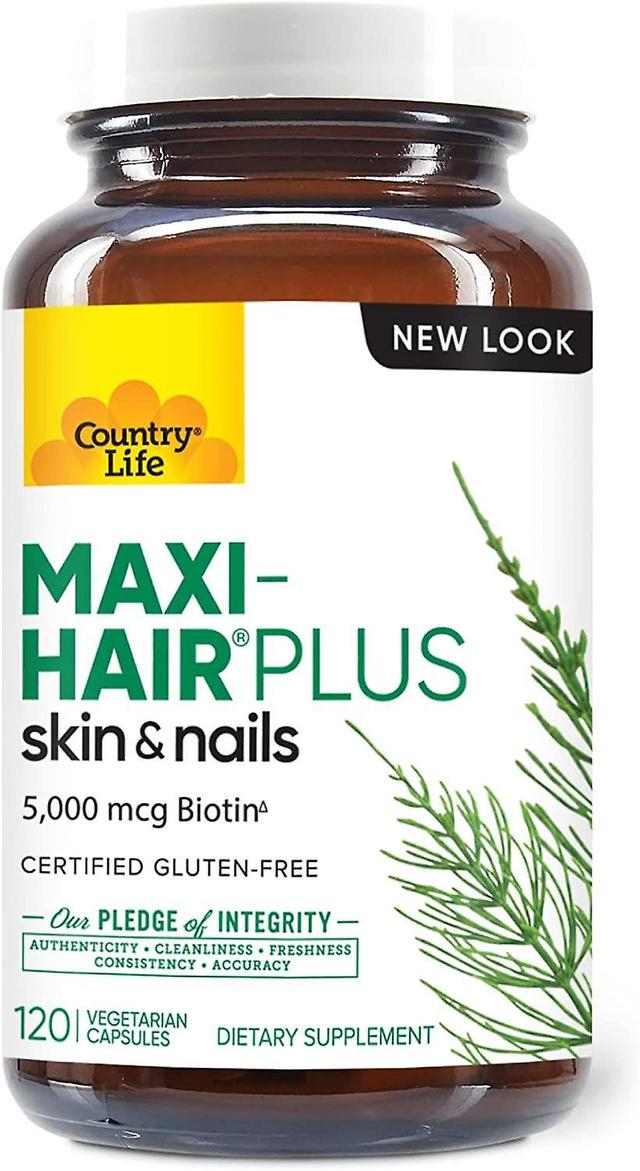 Country Life Maxi-Hair Plus Biotin 120 Vegetarian Capsules on Productcaster.