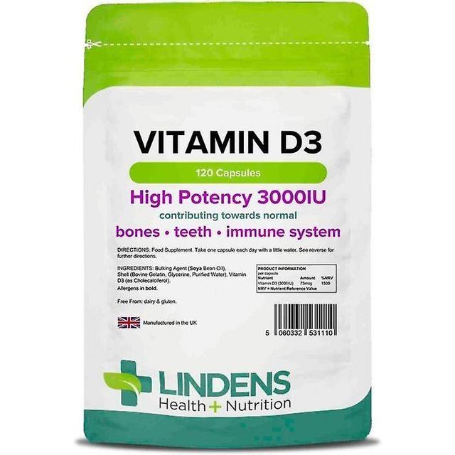 Lindens Lipy Vitamín D3 3000IU kapsule 120 (1110) on Productcaster.