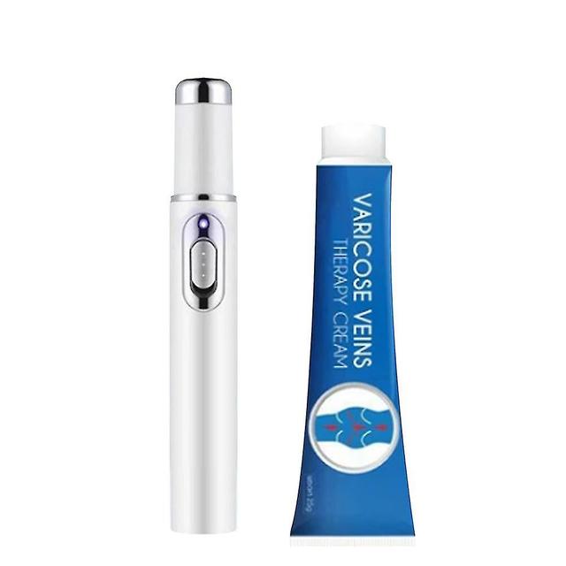 Varicose Veins Blue Light Therapy Set Varicose Vein Cream And Blue Light Therapy Pen on Productcaster.