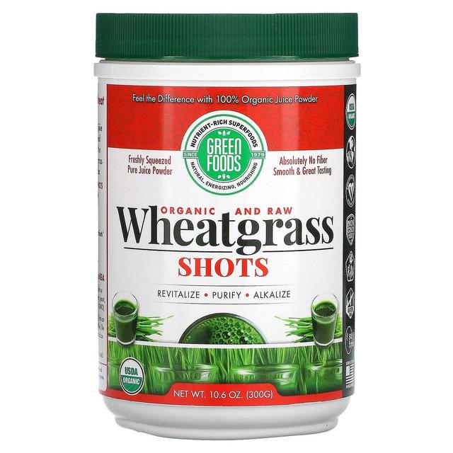 Green Foods Corporation, Organic and Raw, Wheatgrass Shots, 10.6 oz (300 g) on Productcaster.