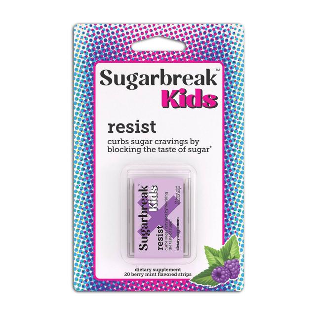 Sugarbreak kids resist strip to curb sugar cravings, berry mint, 20 ea on Productcaster.