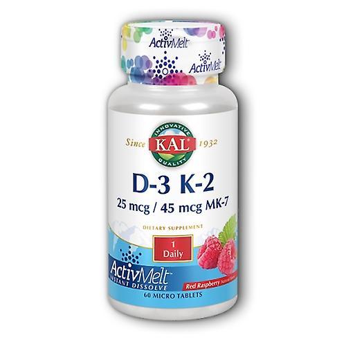 Kal D-3 K-2 ActivMelt,1,000 IU,Red Raspberry 60 Tabs (Pack of 3) on Productcaster.