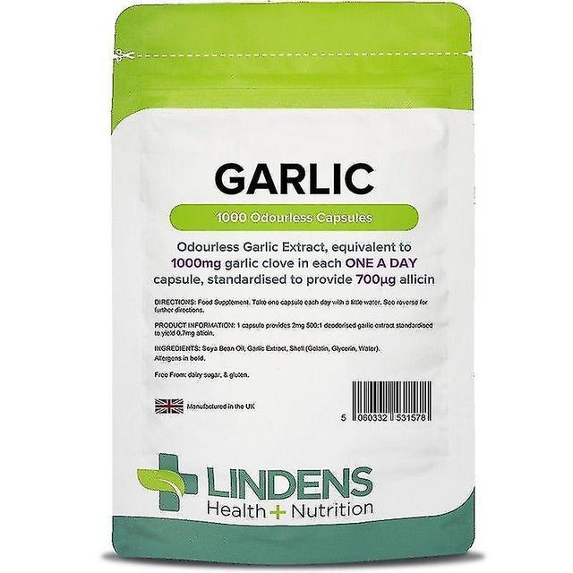 Lindens Garlic 1000mg Capsules 1000 (1578) on Productcaster.