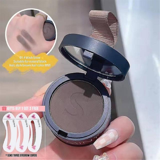 1pc Hairline Repair Remplissage Poudre avec Puff Sevich Fluffy Thin Powder Pang Line Shadow Powder Noir brun on Productcaster.