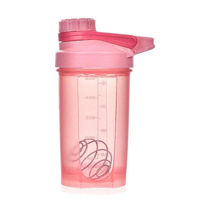 Hmwyv Hmwy-2pcs 500ml Protable Shaker Bottle Whey Protein Powder Gym Sports Bottle With Stirring Ball Leak on Productcaster.