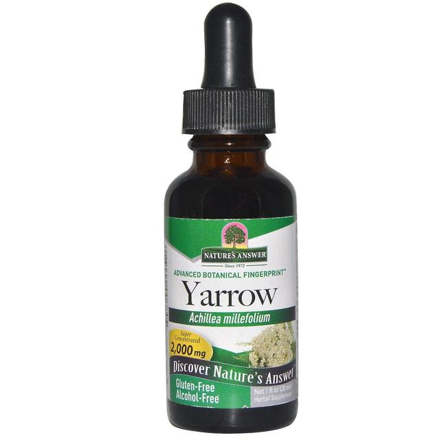 Nature's Answer, Yarrow, Alcohol-Free, 2,000 mg, 1 fl oz (30 ml) on Productcaster.