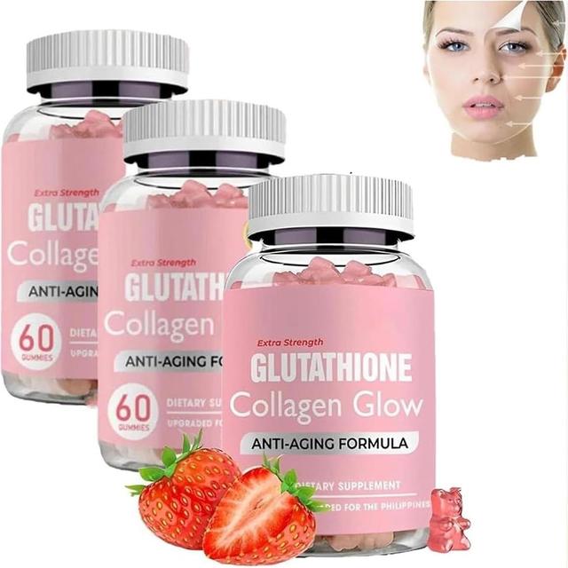 Ofocase Glutathion-Kollagen-Gummis, 60 Stück Glutathion-Kollagen-Glow-Gummis für dunkle Flecken, Kollagen-Gummis für Frauen 3 packs-180pcs on Productcaster.