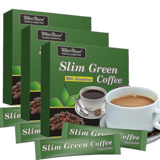 3x slank grøn kaffe med ganoderma kontrol vægt detox te grøn kaffe on Productcaster.