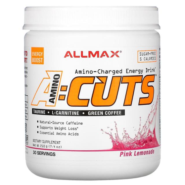 ALLMAX, ACUTS, Aminogeladener Energy Drink, Rosa Limonade, 7,4 oz (210 g) on Productcaster.