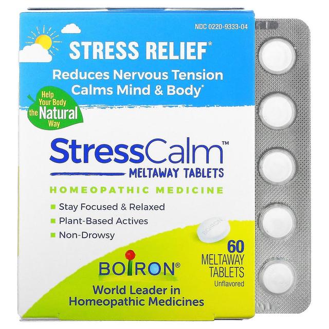 Boiron, Stress Calm Meltaway compresse, sollievo dallo stress, non aromatizzato, 60 compresse di fusione on Productcaster.