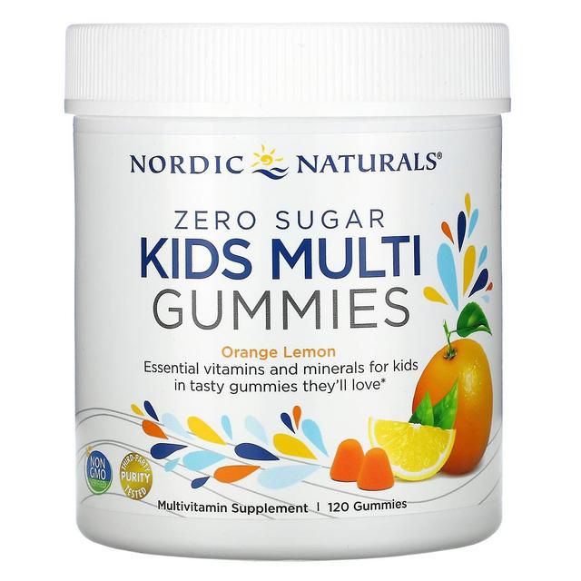 Nordic Naturals, Zero Sugar, Kids Multi Gummies, Orange Lemon , 120 Gummies on Productcaster.