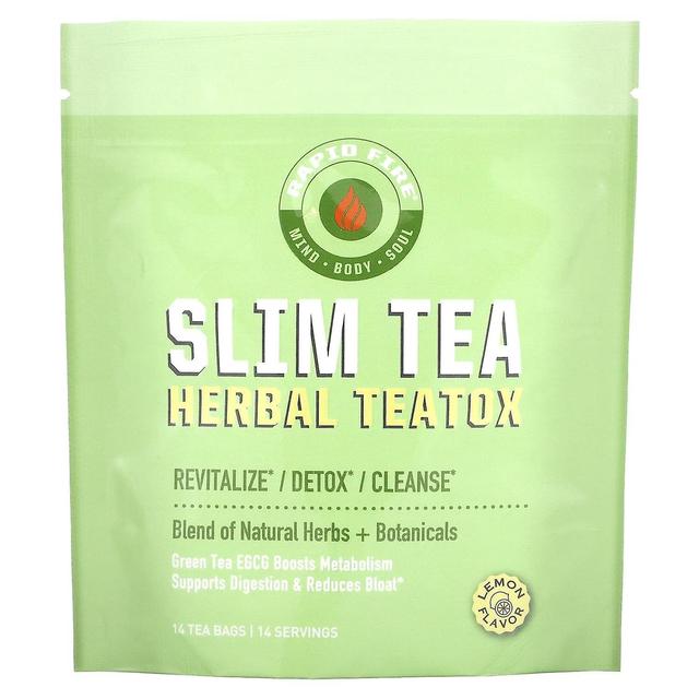 RAPIDFIRE, SlimTea, Herbal Teatox, Lemon, 14 Tea Bags on Productcaster.