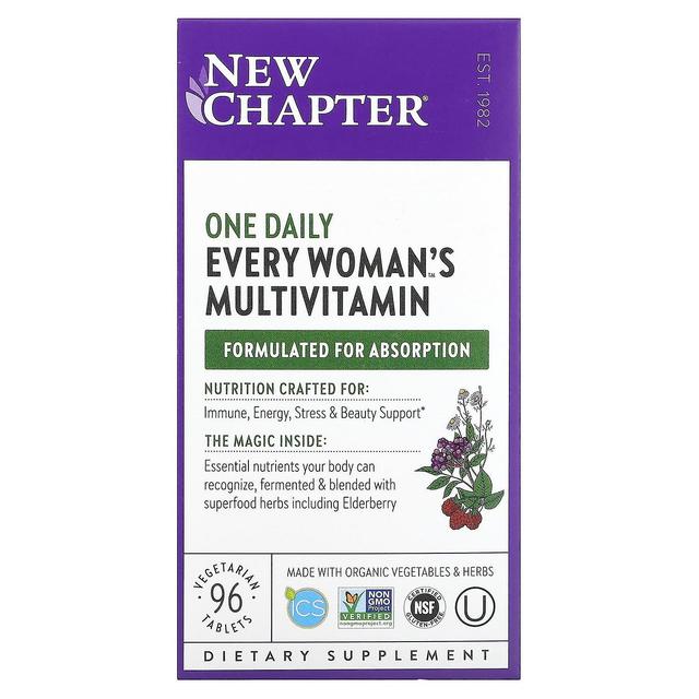 New Chapter Novo capítulo, O Multivitamínico Diário de Toda Mulher, 96 Comprimidos Vegetarianos on Productcaster.