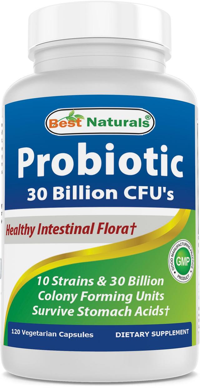 Best naturals probiotic 10 strains & 30 billion cfu's 120 vegetarian capsules on Productcaster.