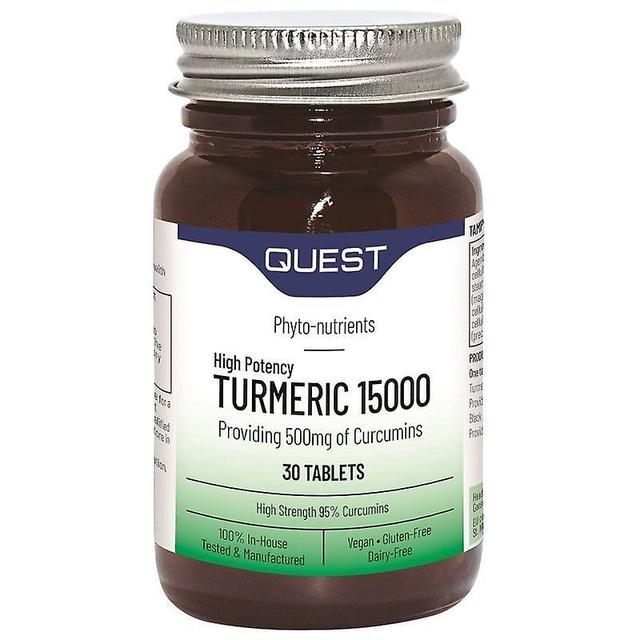 Quest Vitamins Turmeric 15000 Tablets 30 (604071) on Productcaster.