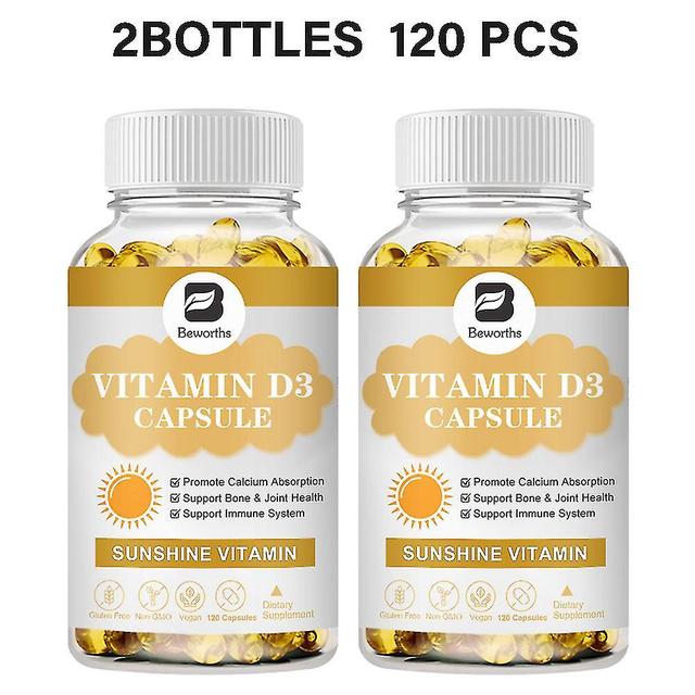 Vitamin D3 5000 Iu With Coconut Mct Oil,high Potency Vitamin D Supplement To Support Bone,joint,breast,heart,colonimmune Health 2bottles 120pcs on Productcaster.