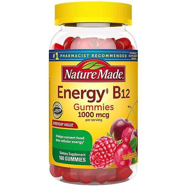 Nature Made Natur gjort energi b12 1000 mcg gummies, 160 tælle for metabolisk sundhed on Productcaster.