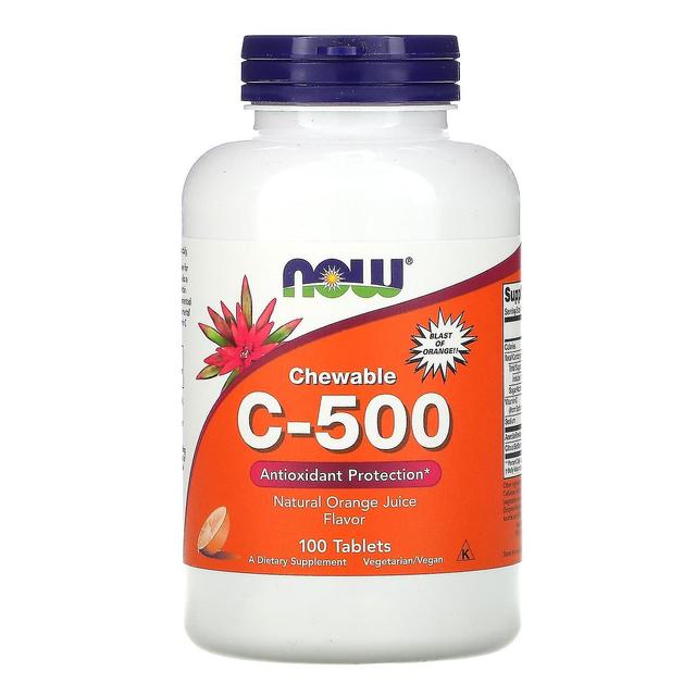 NOW Foods, Chewable C-500, Orange Juice Flavor, 100 Tablets on Productcaster.