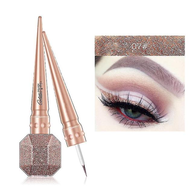 Szmtcv Kleurrijke glitter eyeliner langdurige vlekbestendige eye liner highlight brighten liquid eye liner 07 on Productcaster.