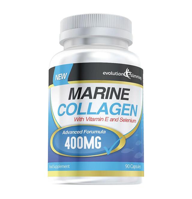 Collagene Marino 400mg con Vitamina E e Selenio - 90 Capsule -New Advanced Forumla - 90 Capsule - Salute della pelle e Anti-Age - Evolution Slimming on Productcaster.