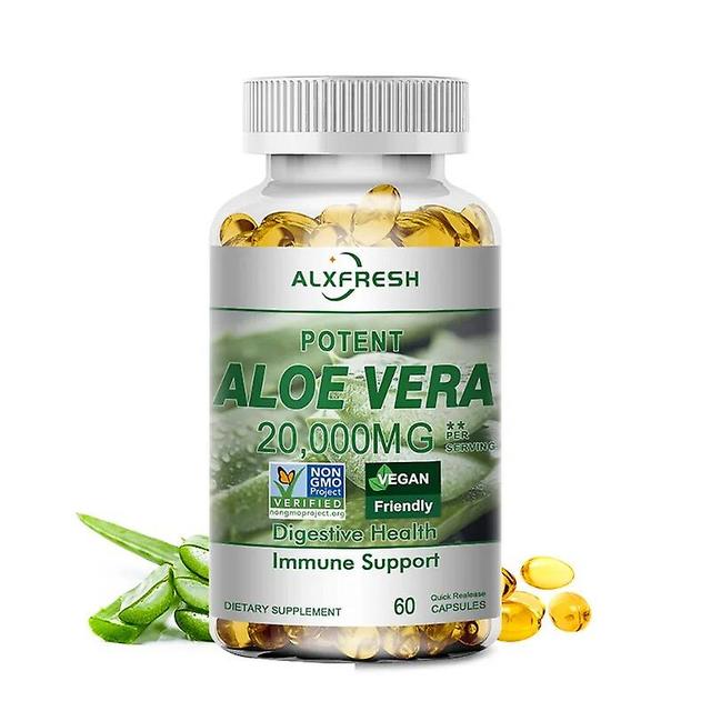 Eccpp Alxfresh Aloe Vera Capsules Fat Burning & Cellulite Slimming Pills Promotes Intestinal Motility Slim Body Detox Product 1X Bottle 120pcs on Productcaster.