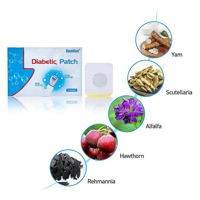 Ederfun New 2019 6pcs/bag Diabetic Patch Stabilizes Blood Sugar Balance Reduce Glucose Content Natural Herbs Diabetes Plaster Jmn008 on Productcaster.